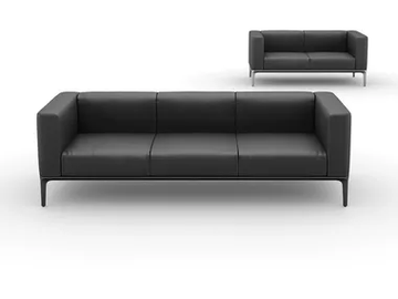 SLIM - 3 seater sectional leather sofa by Sovet italia - view 2